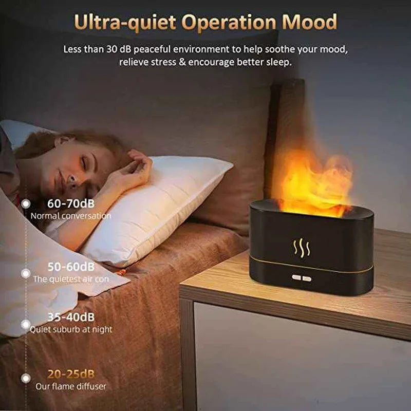 Flame Air Humidifier Usb Aroma Ultrasonic Diffuser Room Fragrance Mist Maker Essential Oil Difusors for Home Living Room Office